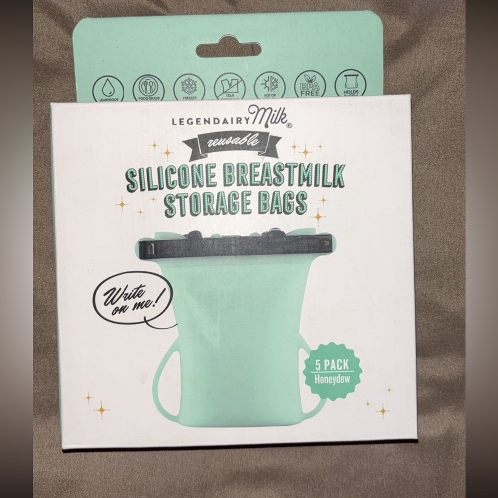 Legendairy Milk Silicone Breastmilk Storage Bags - Honeydew